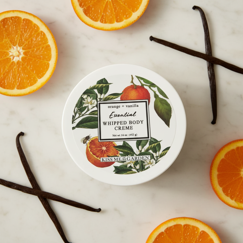 Orange Vanilla Whipped Body Creme 16 oz – Kiss Me in the Garden